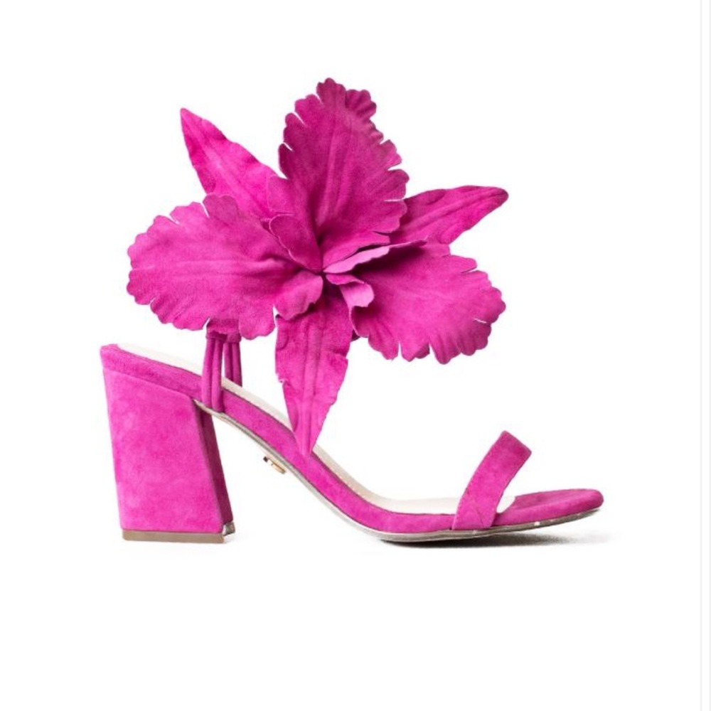 Hibiscus heeled sandal
